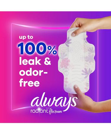 Always Radiant Feminine Pads for Women Size 2 Heavy with Wings Scented 48 CT Size 2 48 Count - Buy Online on GoSupps.com