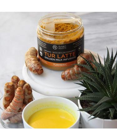Tur Latte - USDA Organic Golden Milk Powder with Ceylon Cinnamon - 45 Servings 6.34 Oz - Anti-Inflammatory Superfood Mix - Vegan Keto Gluten-Free Unsweetened - Buy Online on GoSupps.com