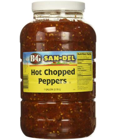 B&G San-Del Hot Chopped Peppers, 1 Gallon