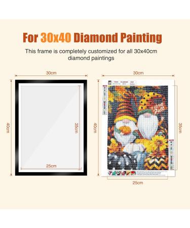 Naimoer 2Pack Magnetic Diamond Painting Frames for 12x16in Canvas - Self-Adhesive Wall Art Frames in Black | Diamond Art Accessory - Buy Online on GoSupps.com