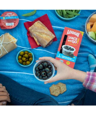 Lindsay Snack and Go! Medium Black Ripe Pitted Olive Cups 4 Pack - Case of 4 - Buy Online on GoSupps.com