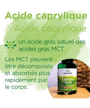 Swanson Caprylic Acid (Caprylic Acid) 600mg 60 Soft Capsules Highly Dosed Lab Tested Soy Free Gluten Free Non-GMO - Buy Online on GoSupps.com