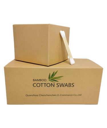Organic Cotton Swabs Large Size 860pcs, Longer Bamboo Stick and More Cotton