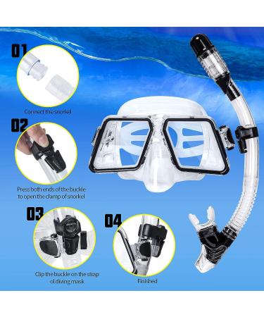 Tarnel Snorkel Adults Set - Anti Leak Panoramic Mask with Tempered Glass, Adjustable Strap & Dry Valve - Ideal for Adults & Youth, Black - Buy Online on GoSupps.com