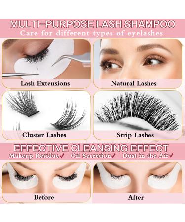 Mild Lash Shampoo - Deep Clean & Remove Eye Makeup for Eyelash Extensions | 100ml Salon & Home Use - Buy Online on GoSupps.com