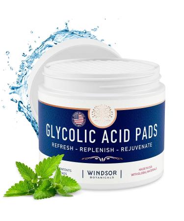 20% Glycolic Acid Pads for Skin Resurfacing - Exfoliating Face Peel for Acne - 60 Pre-Soaked Cleansing Toner Wipes - Buy Online on GoSupps.com
