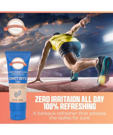 Men's Premium Ball Deodorant: Anti-Chafing Sweat Defense Odor Control Aluminum-Free Mens Deodorant for Men's Private Parts (Candy 4 oz) - Buy Online on GoSupps.com