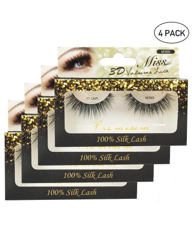 4 Pairs Miss 3D Volume Lash - High Quality False Eyelashes | Miss Lash M360 | International Shipping Available - Buy Online on GoSupps.com