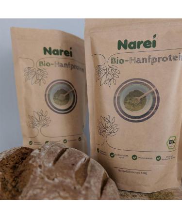 Nare ei Organic Hemp Protein Powder - 50% Vegan Protein from Germany | 450g - Ideal for Smoothies Muesli Porridge & Baking | DE- KO-005 Certified - Buy Online on GoSupps.com
