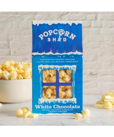 Popcorn Shed White Chocolate Gourmet Gift Box 80g - Gluten Free & Vegetarian Snack for Movie Night - Buy Online on GoSupps.com