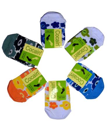 6x women's toe socks foot socks half socks