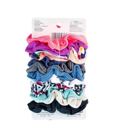 Scunci Original Scrunchies - Mixed Textures & Colors (12-Pieces) - White, Black, Coral, Mint, Blue, Grey & More - Buy Online on GoSupps.com