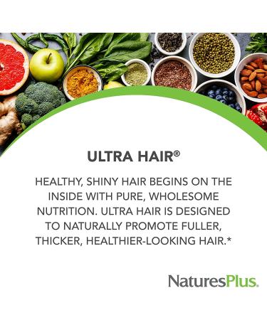 Nature's Plus Ultra Hair for Men & Women - 120 Nutrient-Rich Tablets for Healthy Hair - Buy Online on GoSupps.com