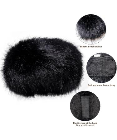Yetagoo Faux Fur Headband for Women Winter Earwarmer Earmuff Hat Ski - black - One Size - Buy Online on GoSupps.com