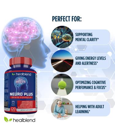 Neuro Plus Brain & Focus Formula - Brain Booster Supplement with Immune Support Capsules Elderberry with Olive Leaf Echinacea Ginger Chaga & Turmeric Blend and Lions Mane Mushroom Complex - Buy Online on GoSupps.com