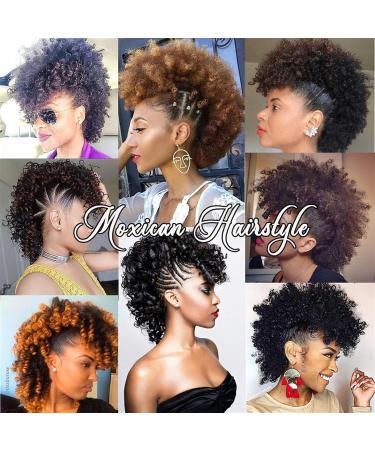 Messy Bun Hair Piece for Women Puff Afro Curly Hairpieces Mohawk Ponytails for Women Synthetic Kinky Curly Hair Bun Ponytail Extension with Bangs Wrap Updo Clip in Hair Extensions Fake Hair Accesso 4 - Buy Online on GoSupps.com