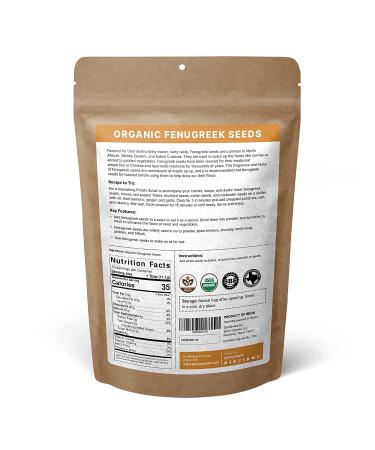 Organic Spicy Fenugreek Seeds - 100% Pure USDA Certified - 4 OZ | Hair & Cooking - Buy Online on GoSupps.com