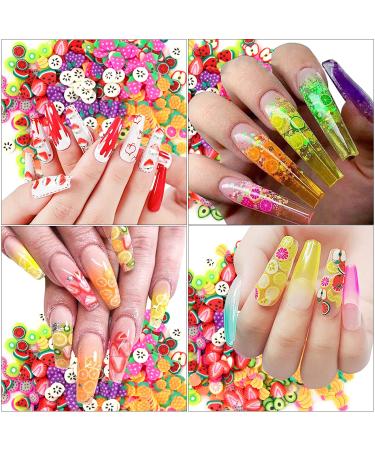 Duufin 16800 Pcs Colorful 3D Fruit Nail Art Slices with Tweezers - Perfect for Nail Art, Slime Making, DIY Crafts and Decorations - Buy Online on GoSupps.com