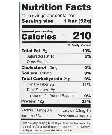 RXBAR Vanilla Almond Protein Bar - 1.83 oz | Gluten-Free High Protein Snack - Buy Online on GoSupps.com