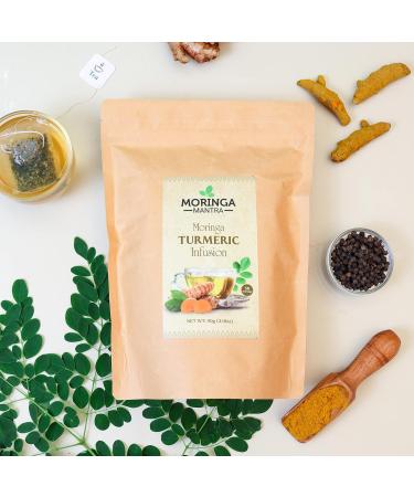 Moringa Mantra Moringa Turmeric Herbal Tea Infusion 50 Enveloped Tea Bags Organically Grown Moringa - Buy Online on GoSupps.com