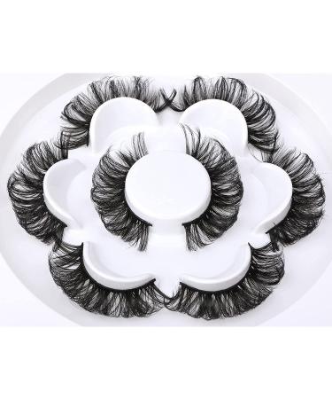 Zenotti D Curly 4 Pairs False Eyelashes - Wispy Russian D Radians, 3D Volume, Natural Look - Fluffy Fake Eye Lashes - Buy Online on GoSupps.com