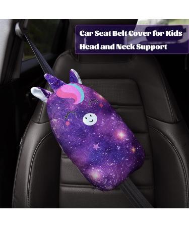 Beinou Unicorn Seatbelt Strap Cover Kids Car Seat Belt Pillow | Shoulder Support Cushion for Girls Boys | Travel Harness Pads - Dark Purple - Buy Online on GoSupps.com