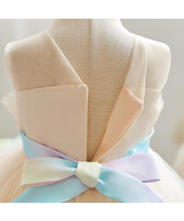 Miipat Baby Girl Tulle Sleeveless Princess Party Dress with Headband - Champagne (12-18 Months) - Buy Online on GoSupps.com