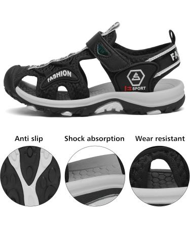 SAGUARO Closed Sandals for Kids - Breathable Trekking Summer Shoes 26 EU Black - Ideal for Outdoor Adventures - Buy Online on GoSupps.com