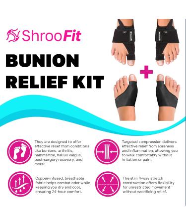 Effective Bunion Corrector Kit for Men & Women | Relief Sleeves to Straighten Toes & Correct Bunions - Buy Online on GoSupps.com