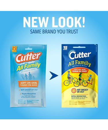 Cutter All Family Mosquito Wipes 15 Wipes | 7.15% DEET | Pack of 1 - Buy Online on GoSupps.com