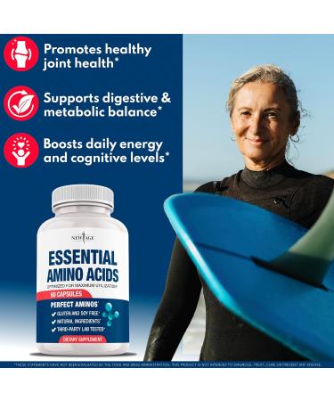 NEW AGE Amino Acid Complex 20 Aminos with BCAAs L-Glutamine L-Arginine & Hyaluronic Acid Supports Recovery Energy Immune Health & Wellness Vegan Non-GMO Gluten-Free 120 Capsules 60 Count (Pack of 2) - Buy Online on GoSupps.com