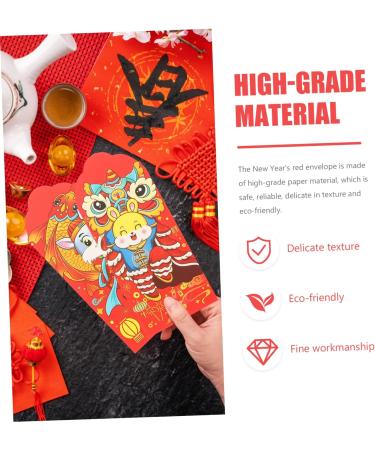 ABOOFAN 72 Pcs 2023 Year of The Rabbit Red Packets Red Envelope Chinese Traditional Red Packets Lunar Rabbit Year Decor Chinese New Year 2023 Wedding Gift Spring Festival Bag Paper Cartoon - Buy Online on GoSupps.com
