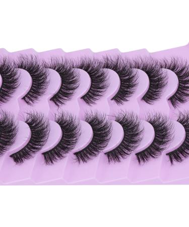 FANXITON 8D Curl Mink Lashes 7 Pairs Multipack - Natural Wispy False Eyelashes for Full Volume - C-16MM-03 - Buy Online on GoSupps.com