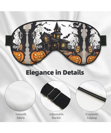 Happy Halloween Vector Soft Sleep Eye Mask | Breathable Female Eye Patch for Travel & Relaxation - Buy Online on GoSupps.com