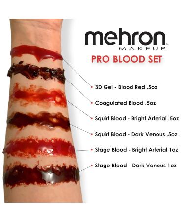 Mehron Makeup Pro Blood Set - Realistic Stage & Special Effects Makeup for International Shipping - Buy Online on GoSupps.com