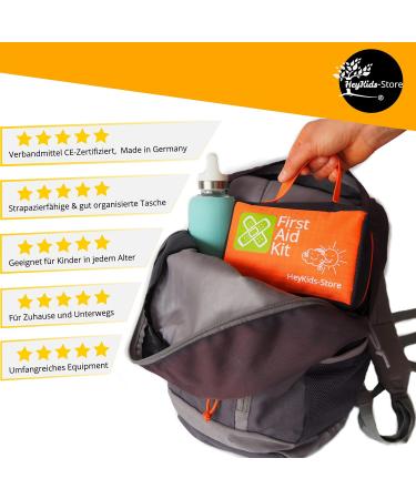 First Aid Set for Children & Teens - 136 Parts CE Certified - Made in Germany Durable 600D Nylon Bag - Essential Home & Travel Safety - Buy Online on GoSupps.com
