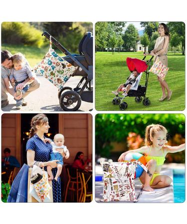 Bynsaer Wetbag Fabric Diapers - 2 Pack Reusable Cloth Diaper Bags for Baby Wet & Dry Organizer (Color 01) - Buy Online on GoSupps.com