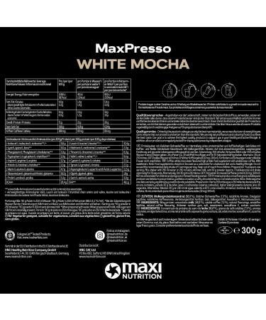  MaxiNutrition MaxiNutrition MaxPresso White Chocolate Mocha protein coffee whey protein powder 21g of protein per serving sugar-free and low-fat hot or cold mix - Buy Online on GoSupps.com