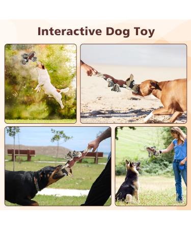 IOKHEIRA Plush Squeaky Dog Toy for Large Dogs - Brown Donkey Fetch & Pull Game - Buy Online on GoSupps.com