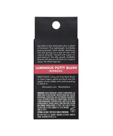 e.l.f. Luminous Putty Blush - Vegan & Cruelty-Free, Buildable with Subtle Shimmer - Bermuda - Buy Online on GoSupps.com