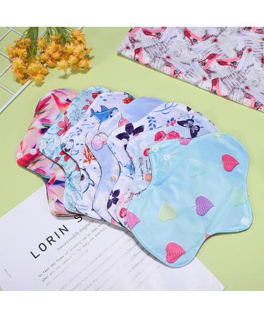Womens Reusable Menstrual Pads 7pcs Set | Bamboo Charcoal Cloth Pads for Periods | Feminine Mama Panty Liners | Eco-Friendly Women's Panties - Buy Online on GoSupps.com