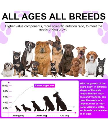 15-in-1 Dog Vitamins and Supplements 150 Chews Dog Vitamins for Dogs Hip and Joint Skin Coat Skin Health Gut Health Heart Health for All Breeds and Ages Dogs - Buy Online on GoSupps.com