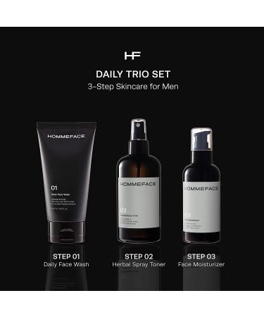 HOMMEFACE Daily Trio Skin Care Set for Men  3-Step Routine - Buy Online on GoSupps.com
