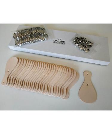 Upon Leather 30 Pack Key Fob Kits - Vegetable Tanned Tooling Leather | DIY Key Rings & Rivets | Easy to Tool, Carve, Engrave, Paint, Dye or Stamp - Buy Online on GoSupps.com