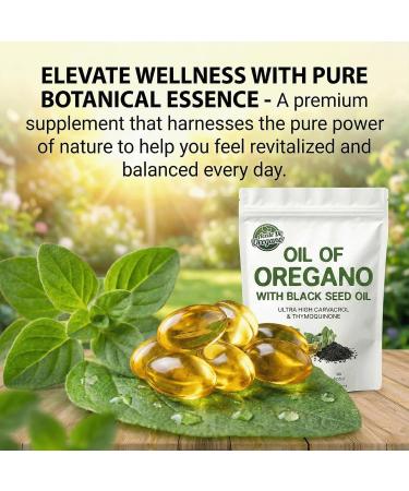 BOFEAFQ Aceite De Oregano Capsulas 2 in 1 Formulated with Black Seed Oil 4X Strength Carvacrol & Thymoquinone Plant Based Non-GMO 150 Count - Buy Online on GoSupps.com