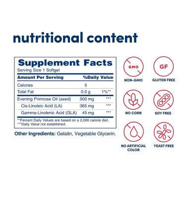 American Health Royal Brittany Evening Primrose Oil 500mg - 2 Bottles, 200 Softgels Each - Buy Online on GoSupps.com