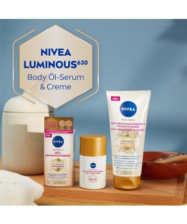 Nivea Luminous630 Body Cream - Anti-Stretch Marks & Pigment Spots 48H Moisture Even Skin Tone - 200ml - Buy Online on GoSupps.com