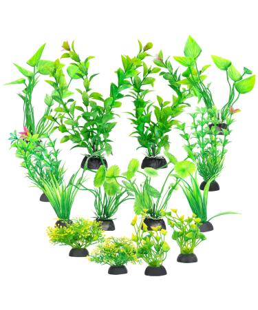Rikudim aquarium plants decoration plastic plants aquarium small artificial aquarium decorations green aquarium plastic plants realistic aquarium plants resin aquarium plants set