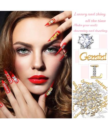 MTLEE 130 Pieces 3D Cute Bear Nail Charms - Crystal Rhinestones Nail Ornaments for DIY Nail Designs (Silver/Gold) - Buy Online on GoSupps.com