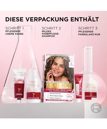 L'Or al Paris Excellence Cr me 8 Blonde Hair Color Set - 100% Gray Coverage Shampoo & Care Cream Pack of 3 - Shop Internationally - Buy Online on GoSupps.com
